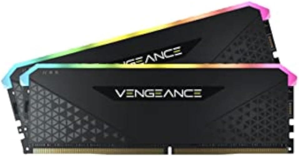 Corsair Vengeance RGB RS 16 Go (2 x 8 Go), mémoire de bureau DDR4 3200 MHz C16 (éclairage RVB dynamique, temps de réponse serrés, compatible avec les séries Intel et AMD 300/400/500), noir